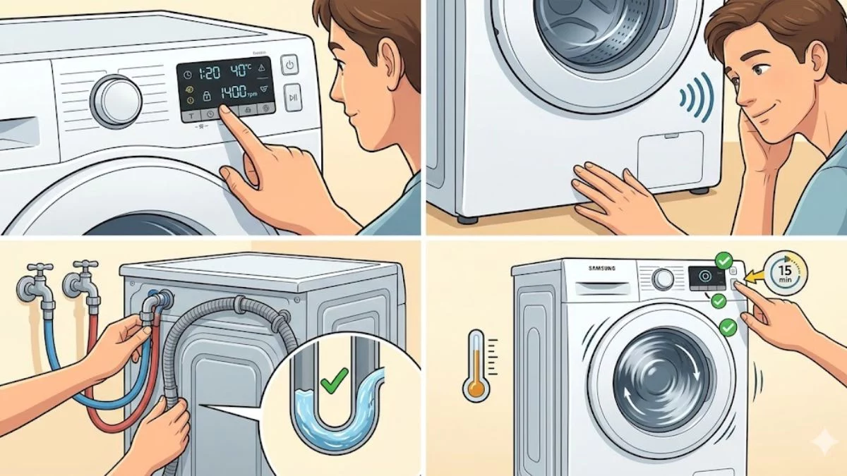 Máy giặt Samsung Inverter bị reset liên tục