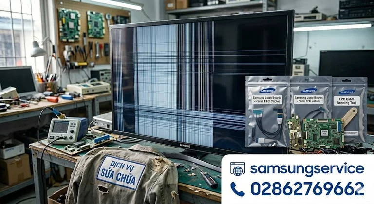 Tivi Samsung bị sọc ngang
