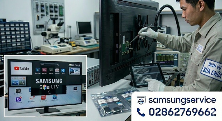 Tivi Samsung bị lỗi đứng màn hình treo logo Smart TV khi khởi động