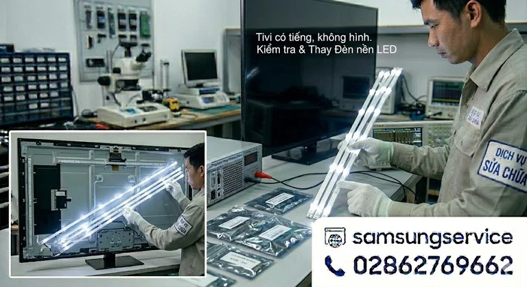 Tivi Samsung có tiếng không có hình