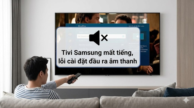 Tivi Samsung mất tiếng, lỗi cài đặt đầu ra âm thanh