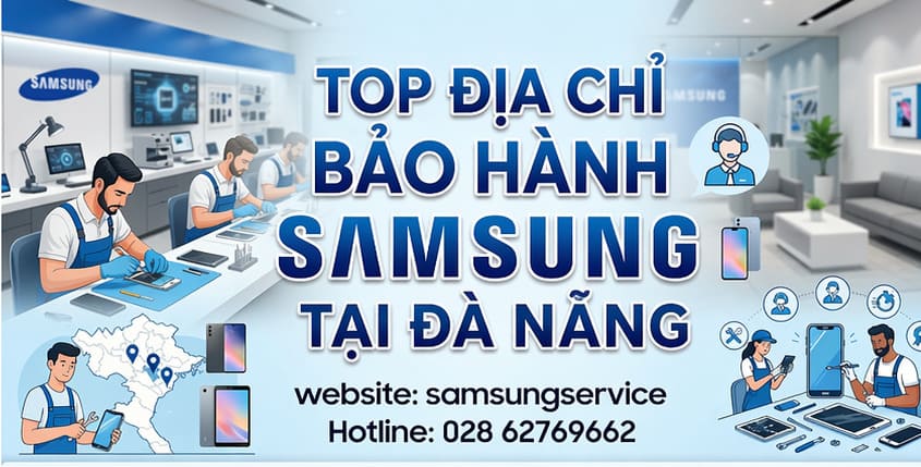 Chuyên viên sửa chữa tại địa chỉ bảo hành Samsung tại Đà Nẵng khắc phục lỗi tivi tận nơi