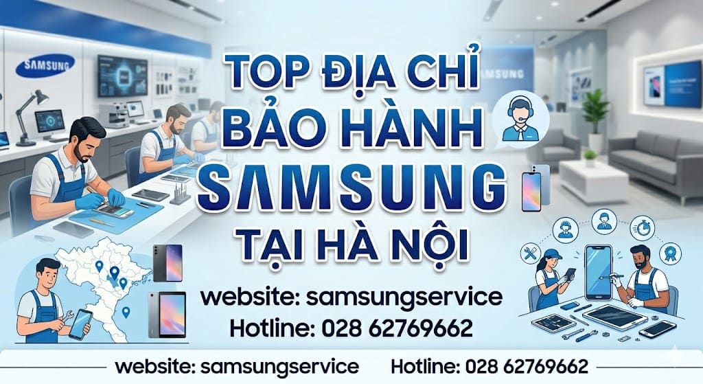 Chuyên viên của trung tâm bảo hành Samsung tại Hà Nội đang tháo lắp bo mạch máy giặt tại nhà