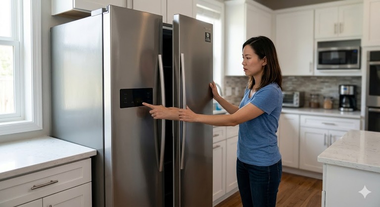 Kiểm tra công tắc từ trên cánh cửa tủ lạnh Samsung Inverter